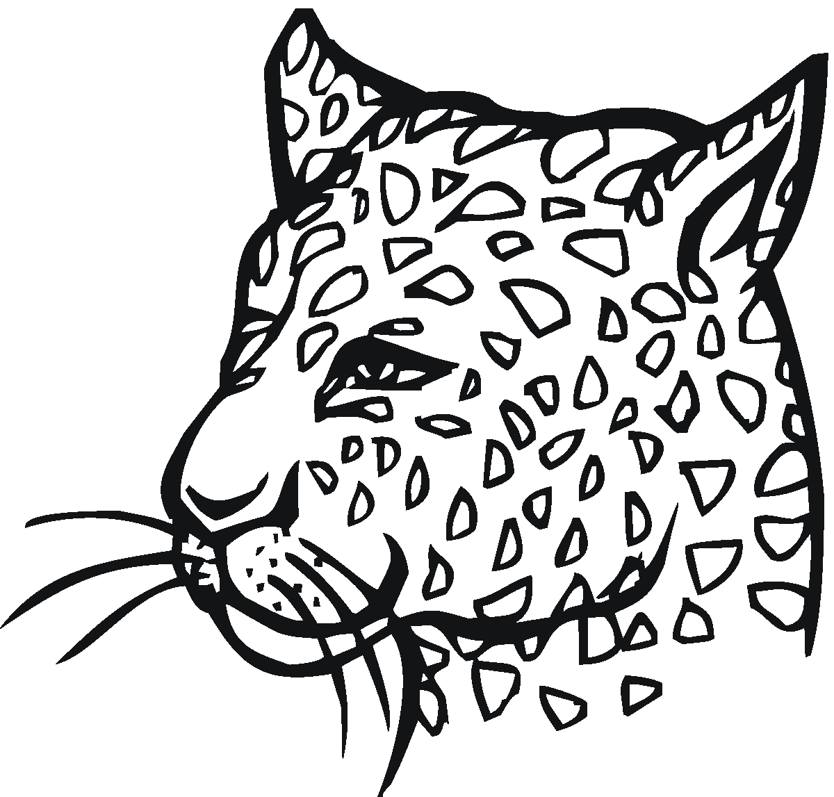 着色页: 豹 (动物) #9751 - 免费可打印着色页