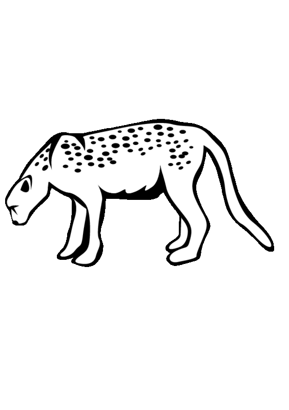 着色页: 豹 (动物) #9839 - 免费可打印着色页