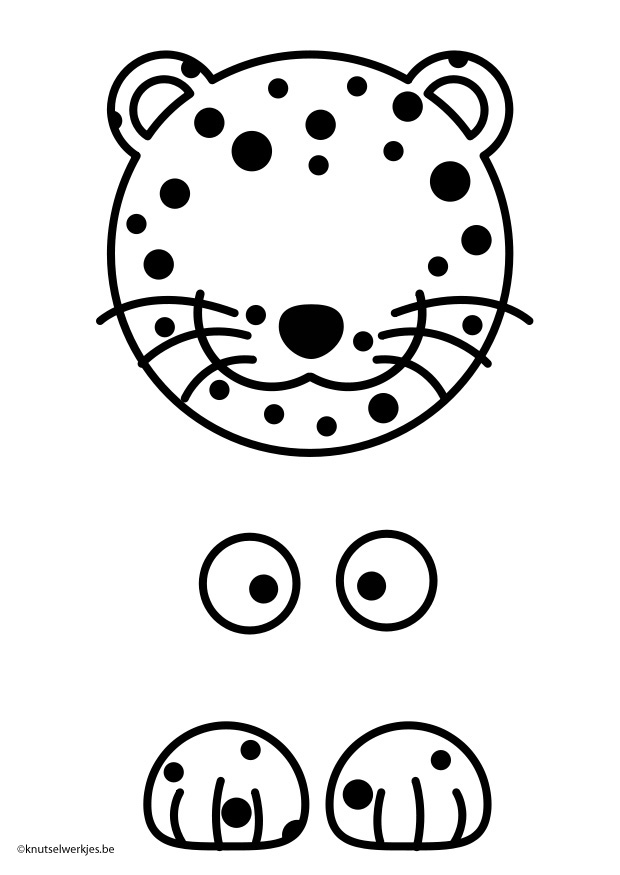 着色页: 豹 (动物) #9848 - 免费可打印着色页