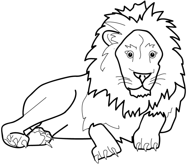着色页: 狮子 (动物) #10242 - 免费可打印着色页