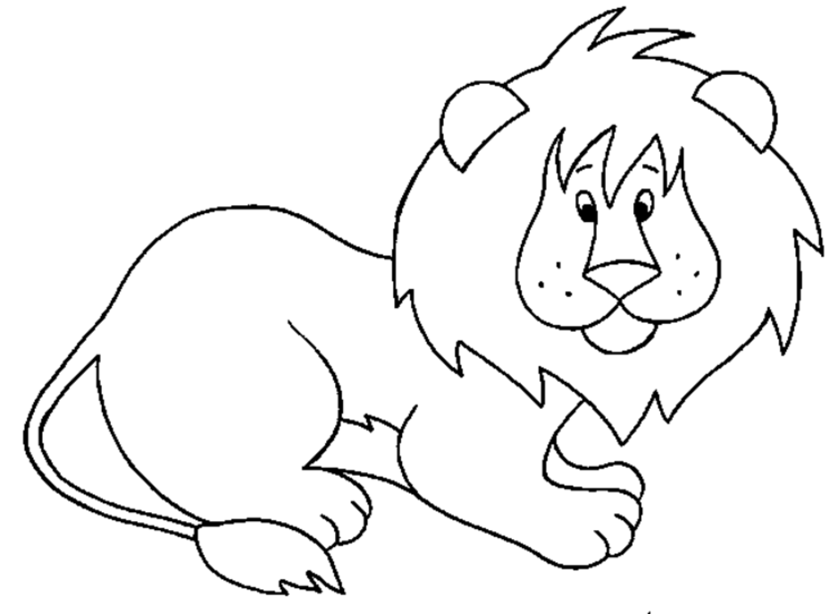 着色页: 狮子 (动物) #10243 - 免费可打印着色页
