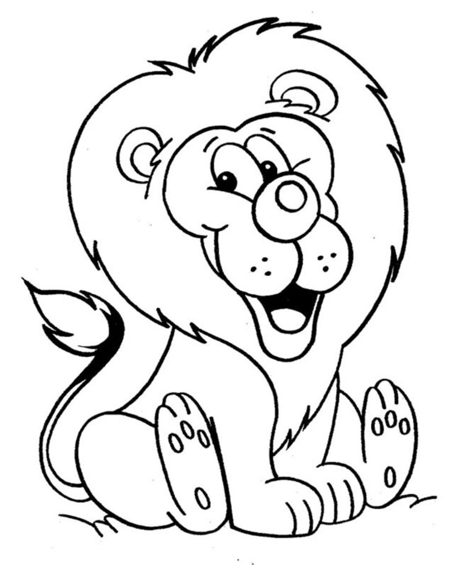 着色页: 狮子 (动物) #10244 - 免费可打印着色页