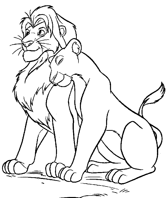 着色页: 狮子 (动物) #10247 - 免费可打印着色页