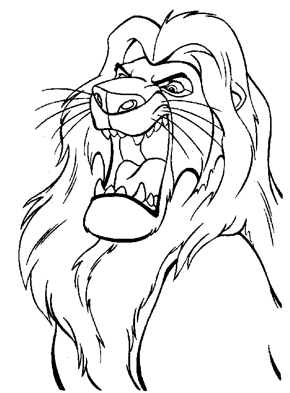 着色页: 狮子 (动物) #10254 - 免费可打印着色页