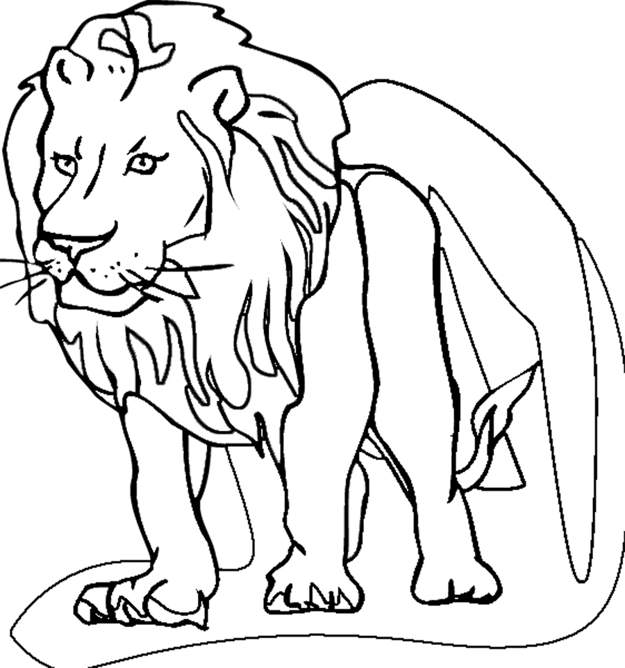 着色页: 狮子 (动物) #10279 - 免费可打印着色页