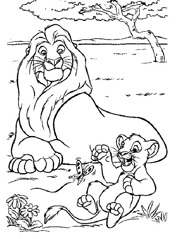 着色页: 狮子 (动物) #10285 - 免费可打印着色页
