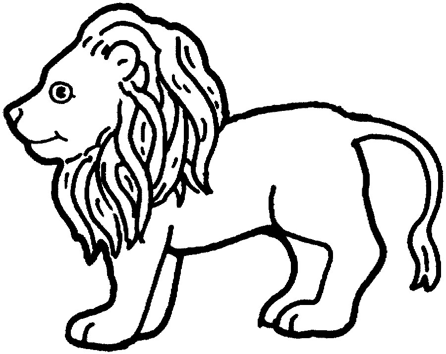 着色页: 狮子 (动物) #10307 - 免费可打印着色页