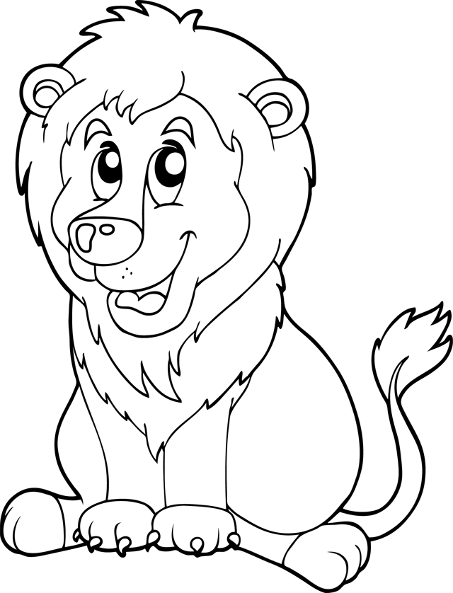 着色页: 狮子 (动物) #10335 - 免费可打印着色页