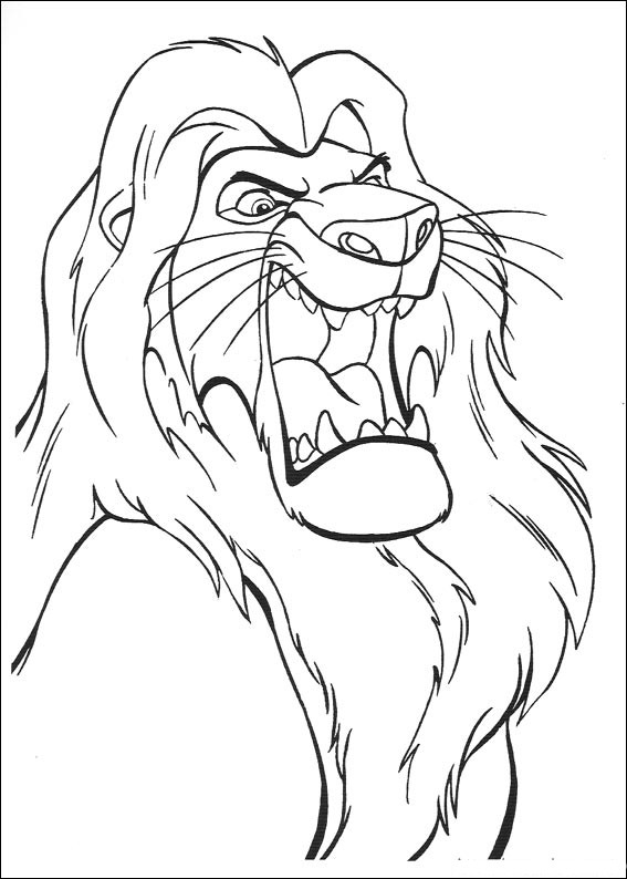 着色页: 狮子 (动物) #10343 - 免费可打印着色页