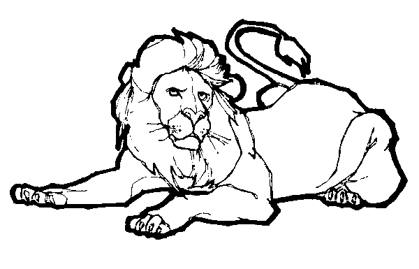 着色页: 狮子 (动物) #10348 - 免费可打印着色页