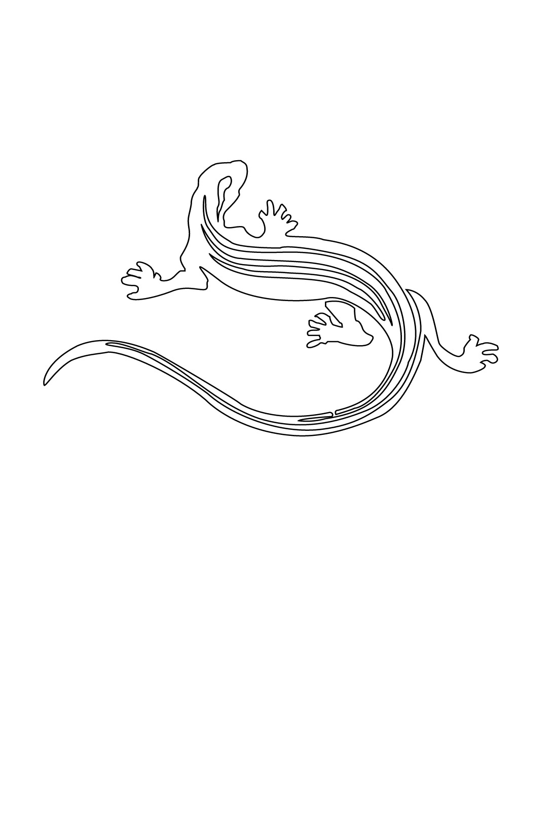 着色页: 蜥蜴 (动物) #22308 - 免费可打印着色页