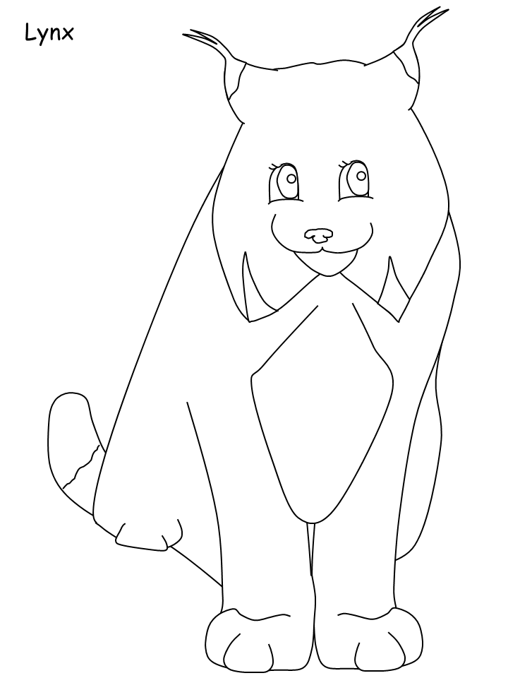 着色页: 山猫 (动物) #10852 - 免费可打印着色页