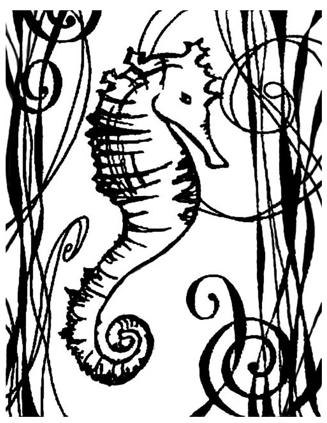 着色页: 海洋生物 (动物) #22140 - 免费可打印着色页