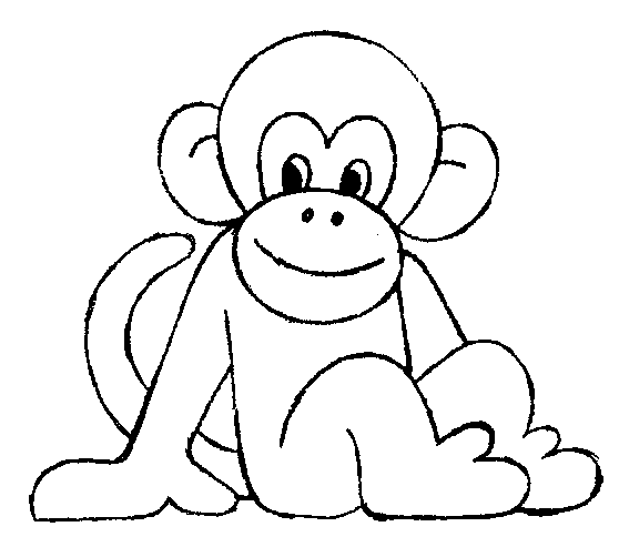 着色页: 猴 (动物) #14137 - 免费可打印着色页