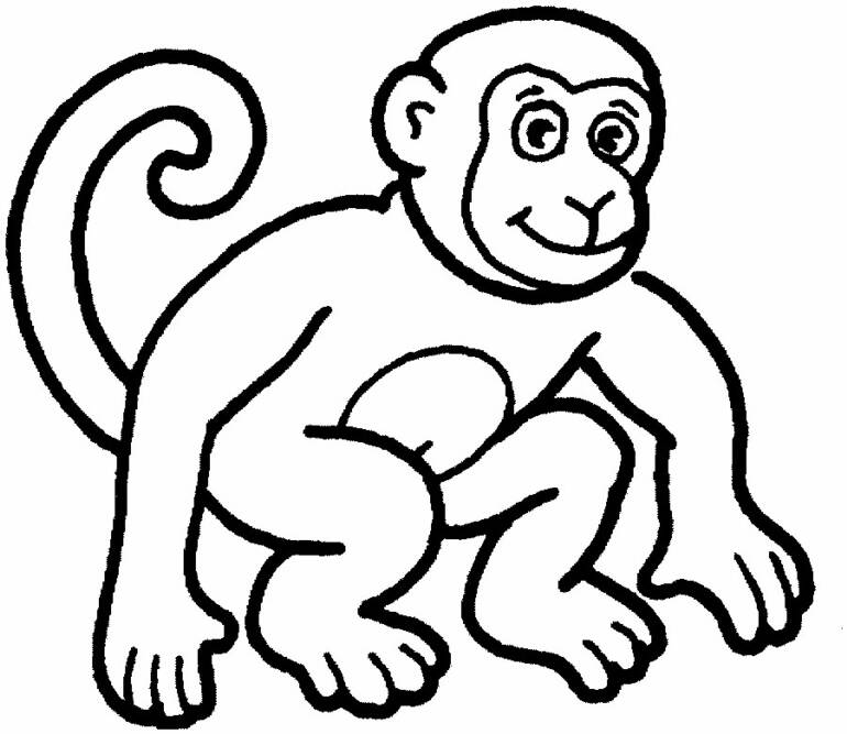 着色页: 猴 (动物) #14144 - 免费可打印着色页
