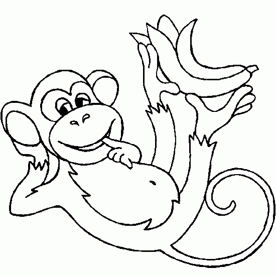 着色页: 猴 (动物) #14145 - 免费可打印着色页