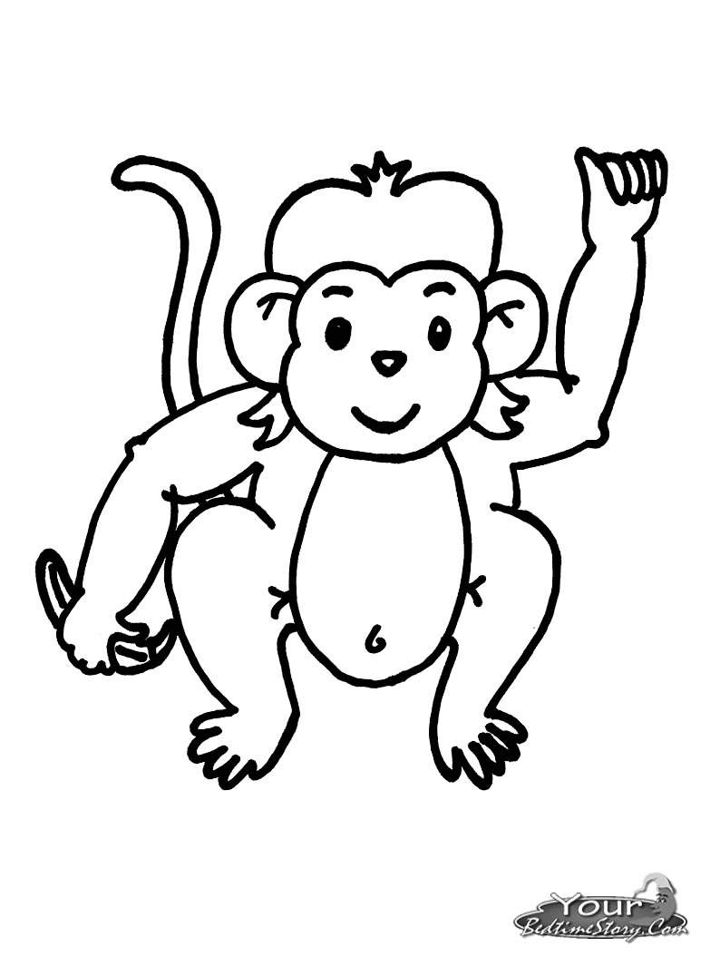 着色页: 猴 (动物) #14156 - 免费可打印着色页