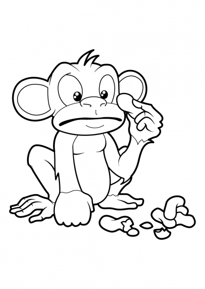 着色页: 猴 (动物) #14157 - 免费可打印着色页