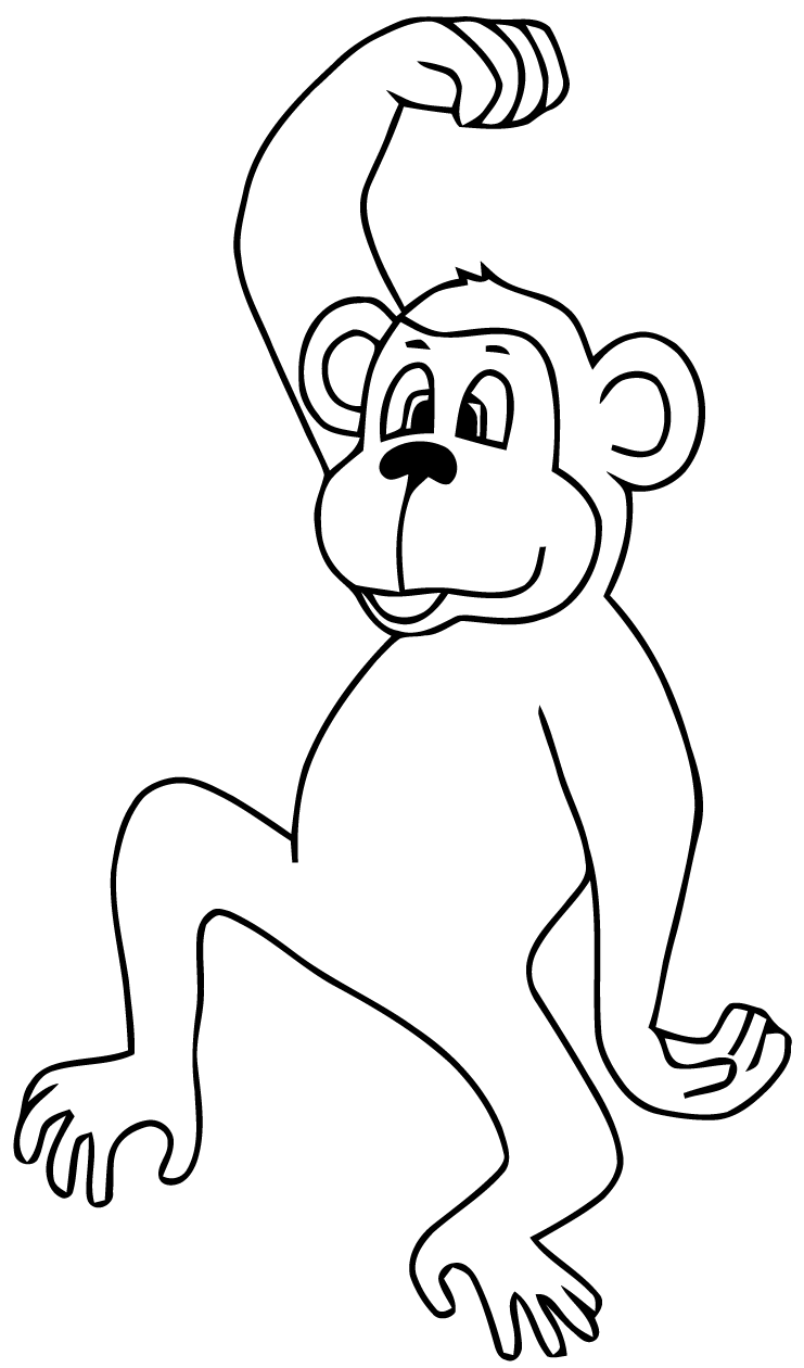 着色页: 猴 (动物) #14164 - 免费可打印着色页