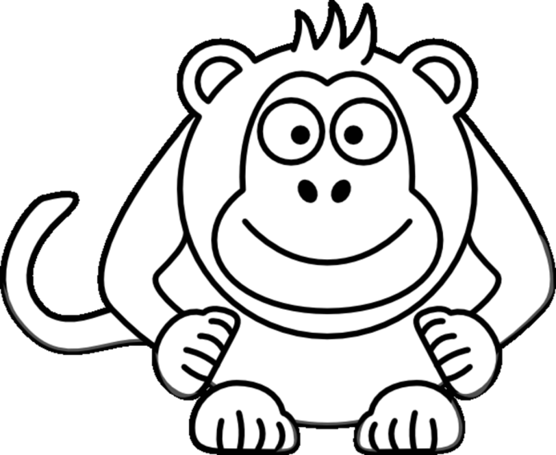 着色页: 猴 (动物) #14165 - 免费可打印着色页