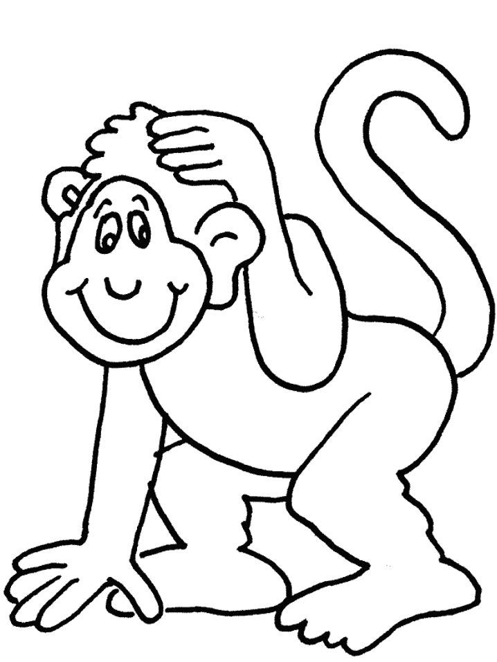 着色页: 猴 (动物) #14166 - 免费可打印着色页