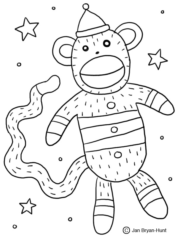着色页: 猴 (动物) #14179 - 免费可打印着色页