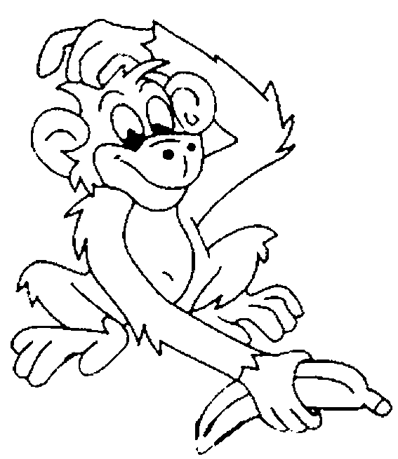 着色页: 猴 (动物) #14201 - 免费可打印着色页