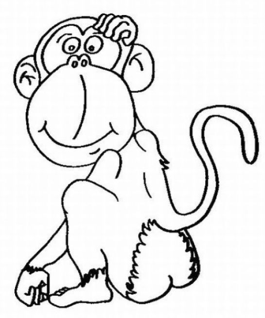 着色页: 猴 (动物) #14251 - 免费可打印着色页