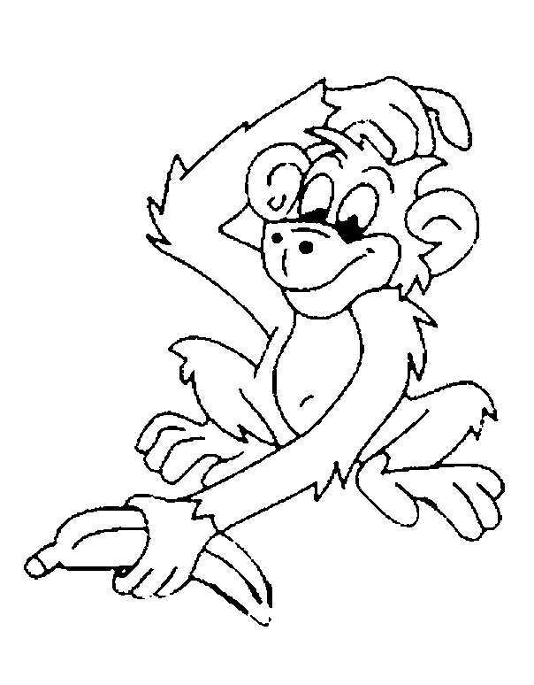 着色页: 猴 (动物) #14279 - 免费可打印着色页