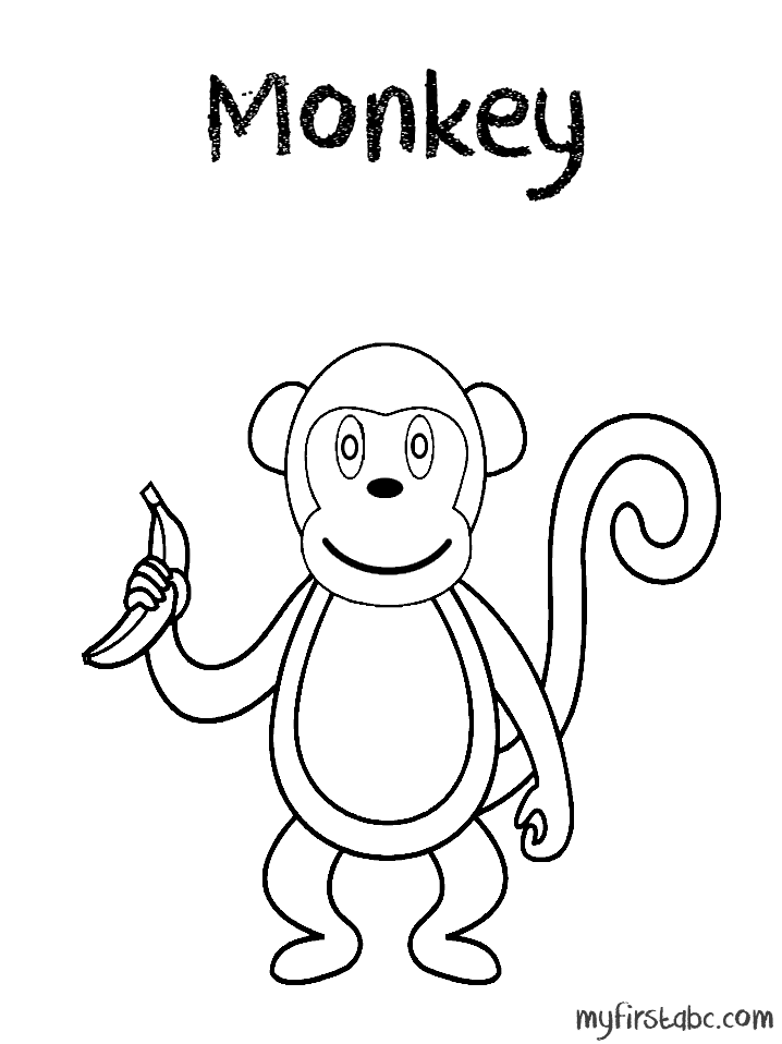 着色页: 猴 (动物) #14322 - 免费可打印着色页