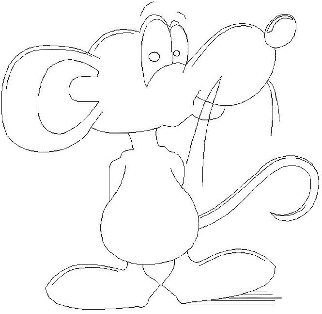 着色页: 老鼠 (动物) #14029 - 免费可打印着色页