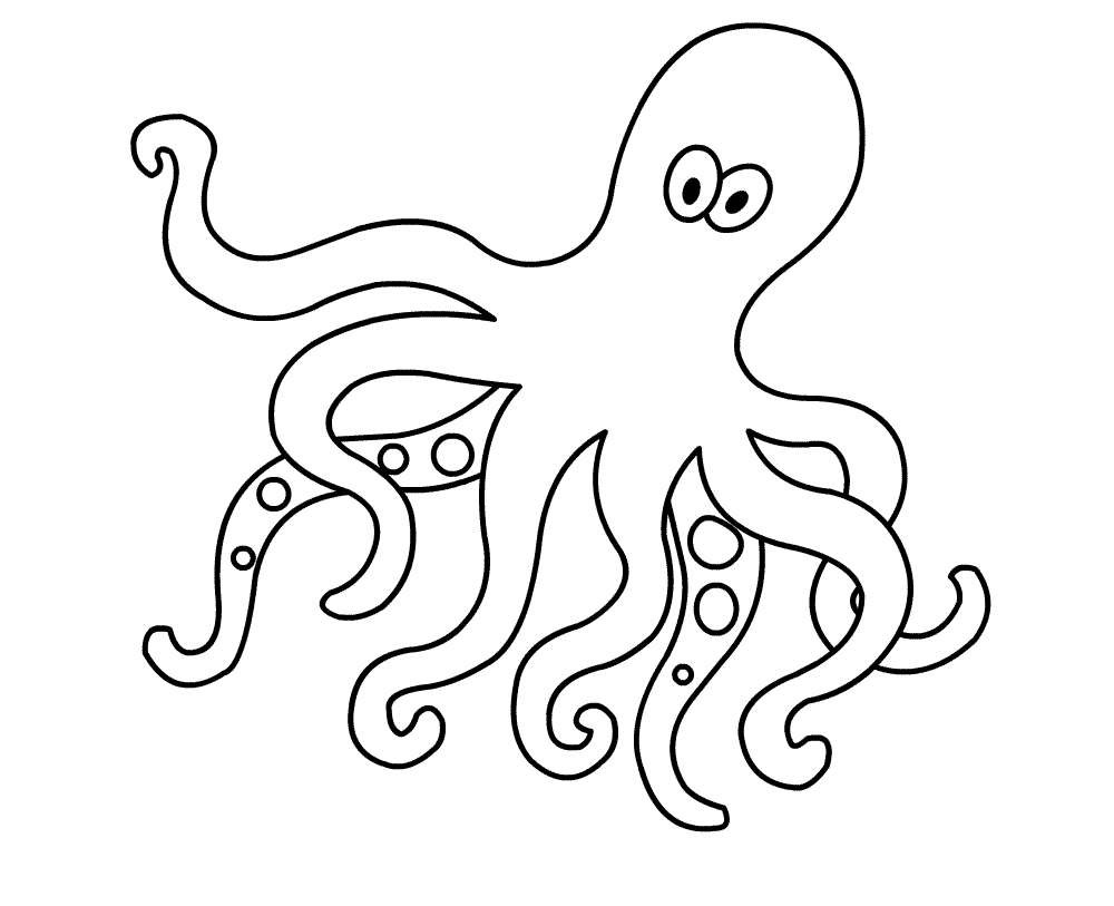 着色页: 章鱼 (动物) #18907 - 免费可打印着色页