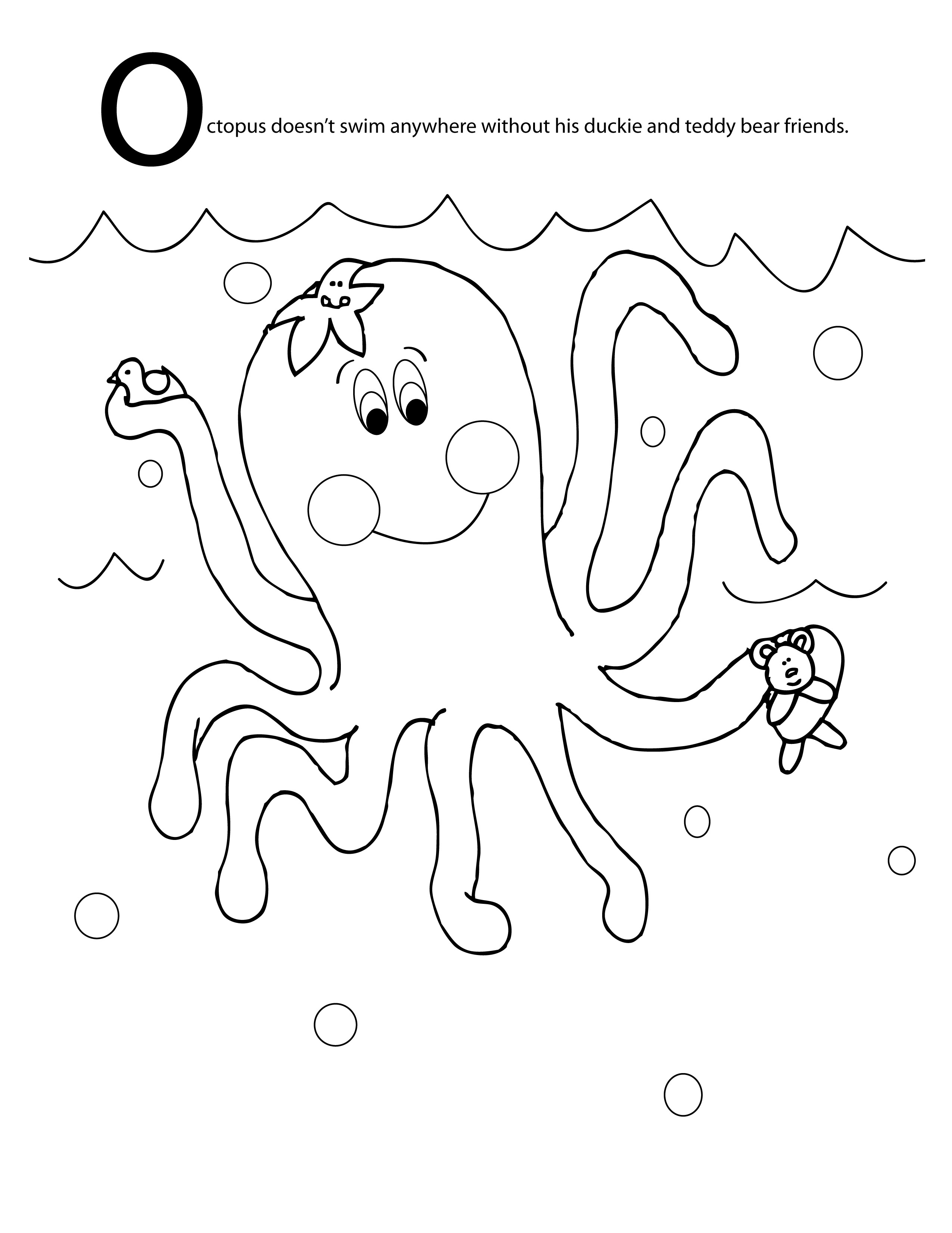 着色页: 章鱼 (动物) #18927 - 免费可打印着色页