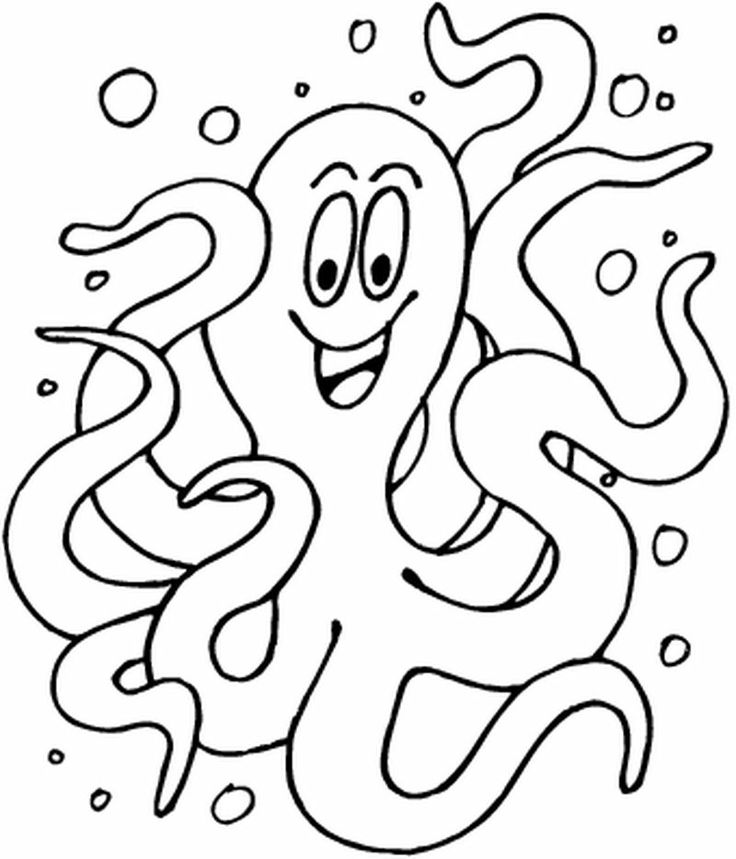 着色页: 章鱼 (动物) #18989 - 免费可打印着色页