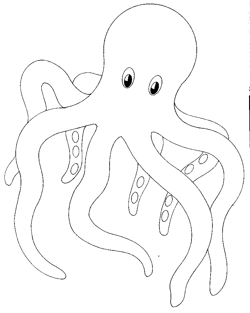 着色页: 章鱼 (动物) #19058 - 免费可打印着色页