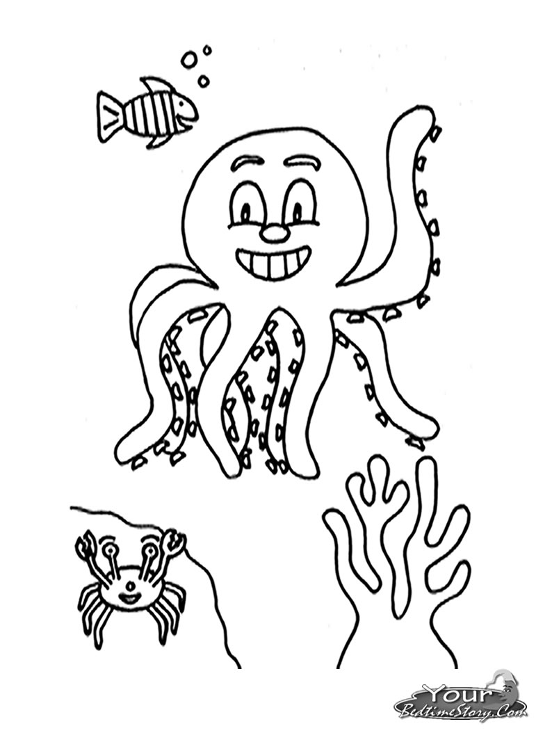 着色页: 章鱼 (动物) #19078 - 免费可打印着色页