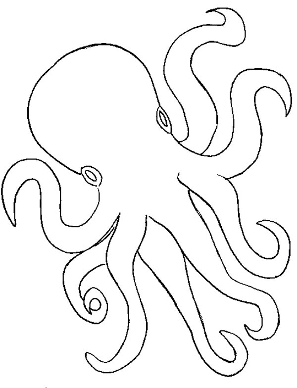 着色页: 章鱼 (动物) #19103 - 免费可打印着色页