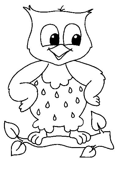 着色页: 猫头鹰 (动物) #8420 - 免费可打印着色页