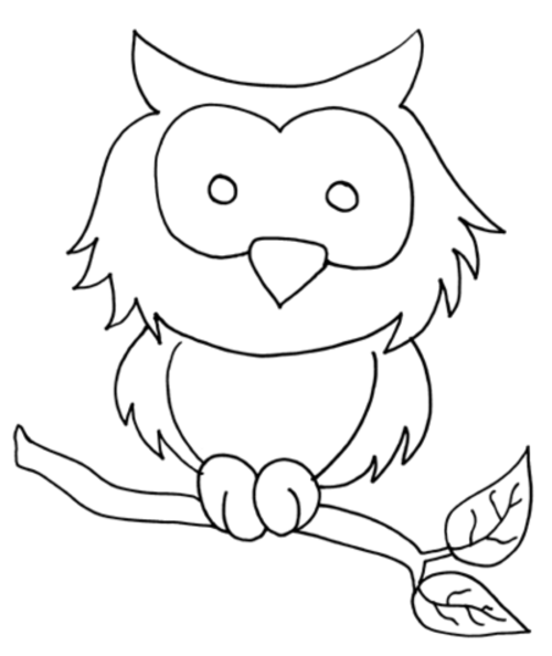 着色页: 猫头鹰 (动物) #8442 - 免费可打印着色页