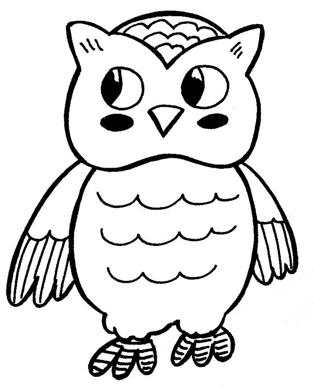 着色页: 猫头鹰 (动物) #8459 - 免费可打印着色页