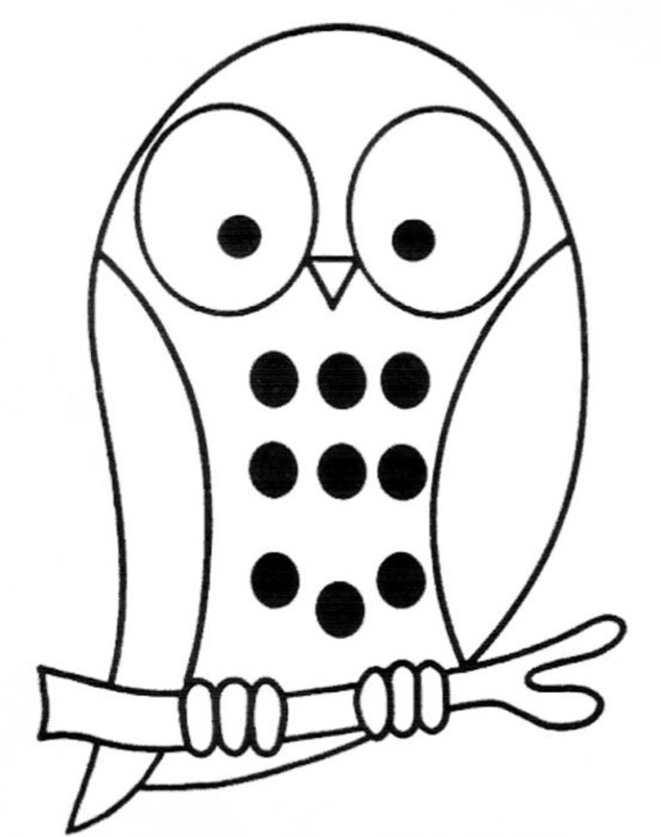 着色页: 猫头鹰 (动物) #8468 - 免费可打印着色页