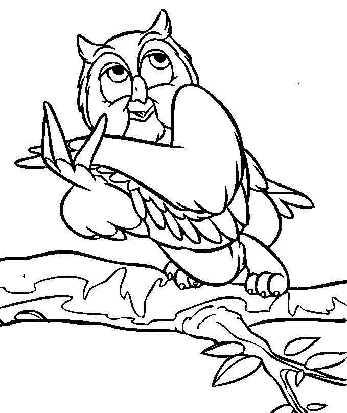 着色页: 猫头鹰 (动物) #8474 - 免费可打印着色页
