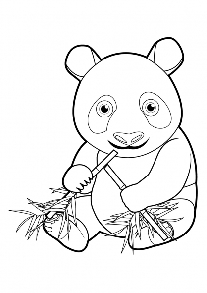 着色页: 熊猫 (动物) #12442 - 免费可打印着色页