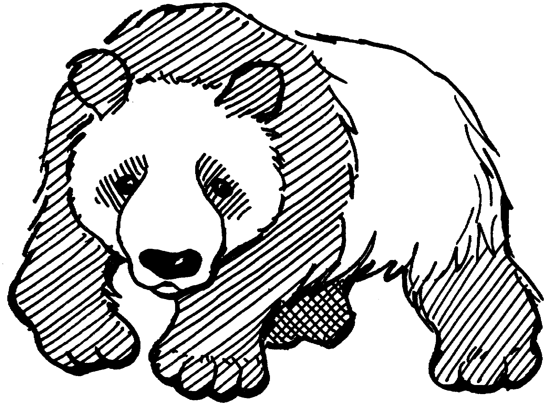 着色页: 熊猫 (动物) #12462 - 免费可打印着色页