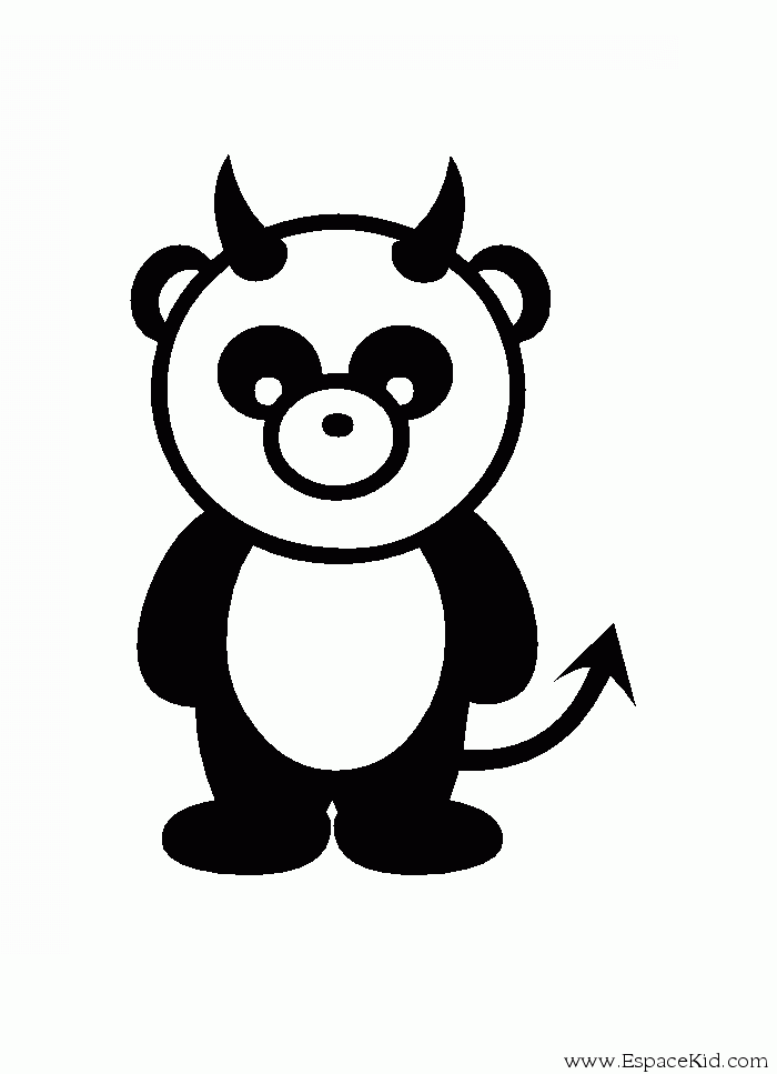 着色页: 熊猫 (动物) #12491 - 免费可打印着色页