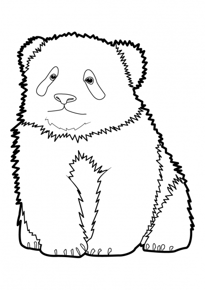 着色页: 熊猫 (动物) #12518 - 免费可打印着色页