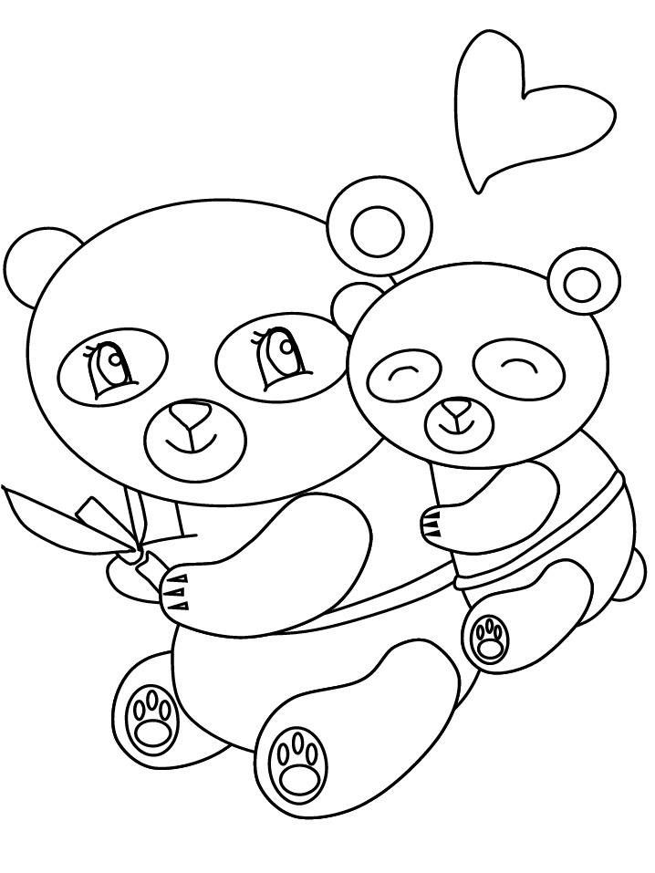 着色页: 熊猫 (动物) #12520 - 免费可打印着色页