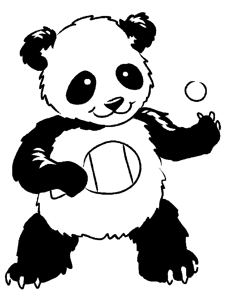 着色页: 熊猫 (动物) #12528 - 免费可打印着色页