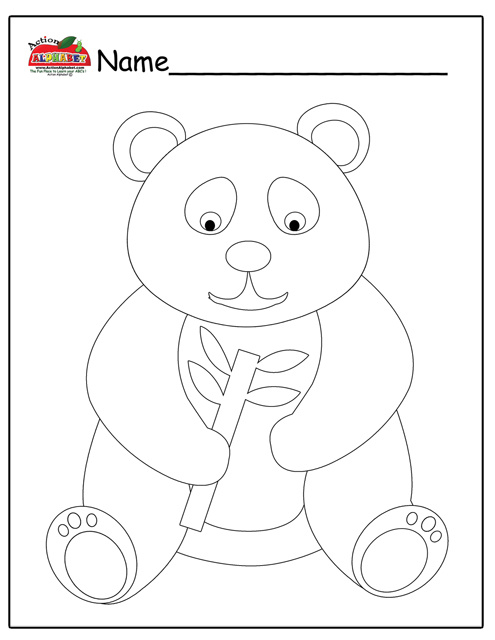 着色页: 熊猫 (动物) #12580 - 免费可打印着色页