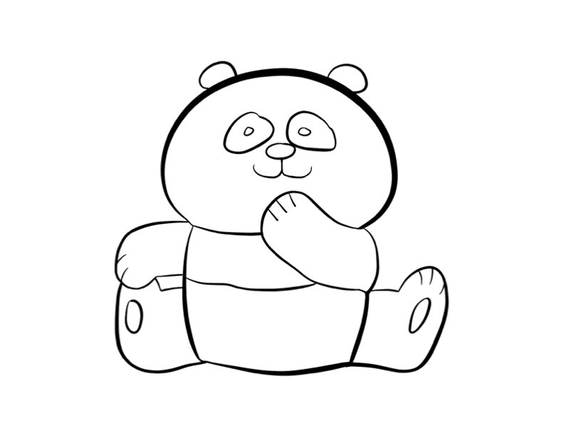 着色页: 熊猫 (动物) #12588 - 免费可打印着色页
